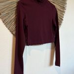 Cotton On Red Fitted Long Sleeve Crop Top Photo 6