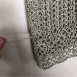 Vintage Kroshetta Papillon Green Cottage Crochet Knit Button Cardigan Sweater Blue Size L Photo 4