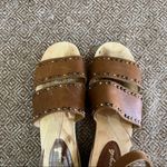 Free People North Shore Clog Tan Leather Strappy Stud Sandals Size 39 Boho EUC Photo 7
