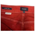 NYDJ Jeans Womens 14 Red Alina Ankle Denim Frayed Hem Lift Tuck Technology Photo 2