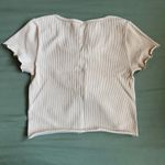 Anwnd Beige Croptop with Tie Front Photo 3