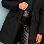 Wilfred ‎ Northstar Parka Coat Women's Medium Black Hooded Winter Warm Photo 0