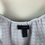 J.Crew Tie Shoulder Ruffle Eyelet Trim Gingham Cotton Embroidered Top 0 Photo 4