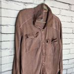 SO  Brown Button Down Shirt Classic Style Lightweight Sweater Collared SZ S Photo 2
