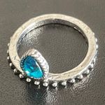 Teal crystal woman ring size 4 Photo 7