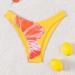SheIn Yellow Floral Bikini Bottom Photo 0