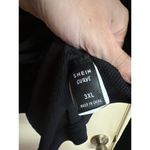 SheIn  Curve 3XL Black Ruched Heart Cutout Long Sleeve Top Photo 3