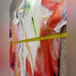 Soft Surroundings Isla Grande 100% Cotton Multicolor Watercolor Button Front Top Photo 4