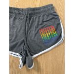 New Women’s Retro style Rainbow 🌈 Love Pride Shorts gray White size XL Photo 1
