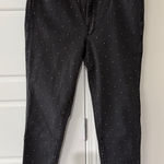 Madewell Black Gold Studded Cigarette Jeans Size 10 High Rise Photo 0