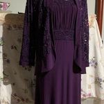 R&M Collection Purple Dress and Jacket Size 18 Photo 0