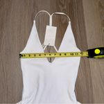 ZARA  White V Neck Halter Neck Ruffled Mini Dress - Size Small Photo 4