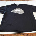 Gildan Silver bitten lips‎ black size 2XL short sleeve t-shirt  Photo 0