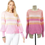 Lilly Pulitzer Ritza Striped Sweater In Lilac Pink Stripe Size Large Photo 1