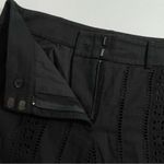 Veronica Beard Leta Eyelet Gaucho Cropped Pants in Black Size 6 Photo 5