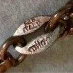 MILOR ITIALY .925 chocolate vermeil sterling silver chain puffy heart anklet Brown Photo 2