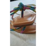 Cape Robbin New  Rhinestone Rope Square Toe Sandals Size 8.5 multicolor Photo 4