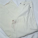 Old Navy Wide-Leg Cream Cargo Jeans Photo 3