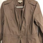 Loft tan brown light weight jacket 100% cotton women size medium outdoor spring Photo 1