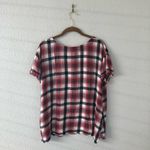 Isabel Maternity Red Plaid Short Sleeve Top Photo 2