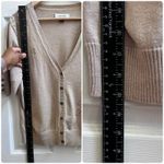 Sonoma Life + Style Embroidered Gem Embellished Short Sleeve Cardigan Large Brown Photo 8