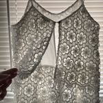 kiss & cry white crochet lace shorts romper, size large Photo 12