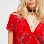 Free People  Acting Single Velvet Burnout Mini Dress
Babydoll Size Small Photo 6