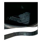 Ralph Lauren Lauren  Black Croc-Embossed Shoulder Bag Photo 6