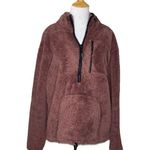 VS PINK Teddy Fleece Half Zip Pullover Sweater Sweatshirt Jacket Size Medium Photo 7