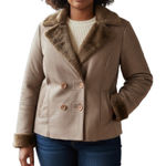 Zendra Petite Brown Suede Coat XL Lightweight Double Photo 0