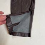 ZARA Dark Brown Faux Leather Trousers Size Large Womens Photo 6