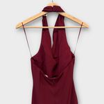 ASTR the Label Alanna Metal Buckle Detail Halter Neck Dress Size Medium Red Photo 7