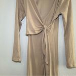 BUNDLE of two dresses women’s XS red beige long‎ sleeve mini fitted Photo 9