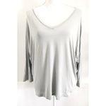 Vince  • Light Slate Blue V Neck 3/4 Sleeve Tee Photo 0