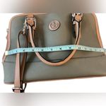 Giani Bernini Olive Green Dome Satchel Bag with Tan Accents Medium Photo 5