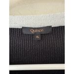 Quince Knit Black With White Accents Cotton Cardigan Sweater XL Women’s Classic Photo 6