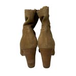 B Makowsky Natural Tan Suede Leather Pull On Stacked Heel Ankle Boots Womens 7 Photo 5