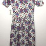 LuLaRoe Amelia Gray Floral Dress Photo 2