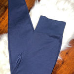 Victoria's Secret PINK Active Ribbed Seamless V-Waist High-Rise Leggings Navy Blue Photo 0