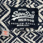 Superdry Women’s Size M White Blue Aztec Zig Zag Print Snap Front Mini Skirt Photo 3