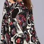 Free People Tunic Mini Dress XS Drift Away Cold Shoulder Balloon Sleeves Boho Photo 1