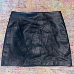 H&M Black Faux Leather Mini Skirt Photo 0