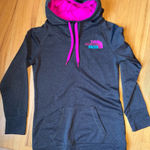 The North Face Pink and Gray Tunic Hoodie Photo 0