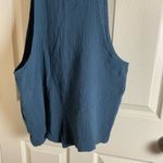 Teal Sleeveless Romper with Pockets Blue Size XS Photo 6