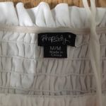 Rhapsody B73 Womens  Strapless Dress Ruched Top Ivory off White Size Medium Photo 5