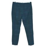 Theory  Womens Gingham Plaid Wool Trouser Pants 10 Blue Green Holiday Academia Photo 2