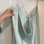 Aritzia NEW Babaton Bellamy Slip Dress Blue Spaghetti Strap Slit Midi Size XXS Photo 2