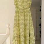 Banjanan Cordelia Floral Tiered Ruffle Midi Dress Yellow Size XS Retail $285 Photo 7