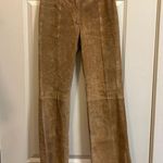 Maxima Wilson’s Lined Suede Pants Light Brown Low Rise Photo 0
