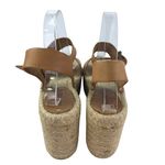 Soludos  Minorca Women's Brown Leather Wedge Espadrille Platform Sandals Size 8 Photo 2
